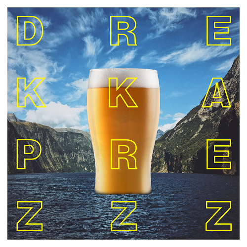 Blå Kors har lansert en afterski-låt som heter Drekkaprezz. På bildet er det fjell i bakgrunnen med et ølglass i midten